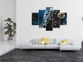 Obraz - Atramentové kvapky (150x105 cm)