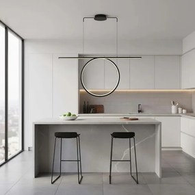 LED závesný luster na lanku ODETTA LED/42W/230V 4000K čierna