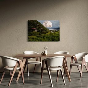 Obraz krajiny s mesiacom (90x60 cm)