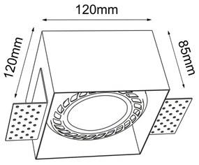 Brosline 3269 - Podhľadové svietidlo CAGE 1xGU10/18W/230V biela