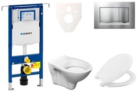 Cenovo zvýhodnený závesný WC set Geberit do ľahkých stien / predstenová montáž + WC S-Line S-line Pro 111.355.00.5NR7, 1 ks