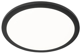 Stropné svietidlo čierne 40 cm vrátane LED 3-stupňové stmievateľné IP44 - Steve