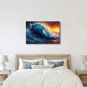 Obraz - Vlna v západu slnka (90x60 cm)