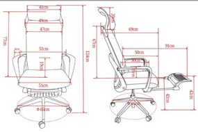 Ergonomická kancelárska stolička Liftor Orca, čierna