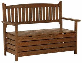 Záhradná lavička 124 cm Dina (hnedá). Vlastná spoľahlivá doprava až k Vám domov. 1016525