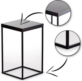 STOJAN NA KVETINÁČ BASICLOFT 40X24X24 CM ČIERNA