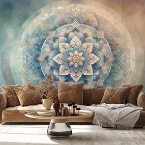 Tapeta mandala v pastelových tónoch