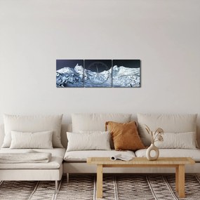 Obraz vesmíru (s hodinami) (90x30 cm)