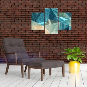 Obraz - Tyrkysová abstrakcia (90x60 cm)