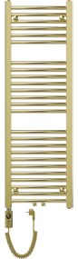 Mexen Ares, elektrické vykurovacie teleso 1200x400 mm + vykurovacia tyč 300 W, zlatá lesklá, W102-1200-400-2300-50