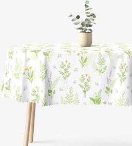 Goldea oválny teflónový obrus - lesné kvety 140 x 180 cm