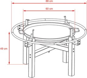 Multifunkčné ohnisko + gril s el. ihlou Avenberg KENTUCKY