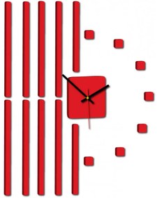 Nástenné hodiny Quartz, nalepovacie dekorácie, 3D zrkadlové nálepky Xmomo X0034- HEU-
