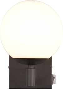 Matne čierne nástenné svietidlo ø 14 cm Kula – Trio