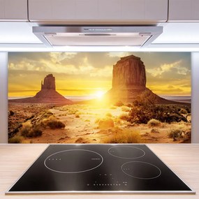 Nástenný panel  Púšť slnko krajina 140x70 cm