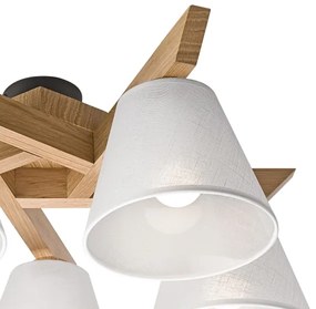 Prisadený luster ANTONIO 5xE14/40W/230V dub