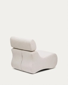 Biele/svetloružové ženilkové kreslo Club – Kave Home