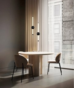 Matne čierne LED závesné svietidlo so stmievačom Melita – Trio