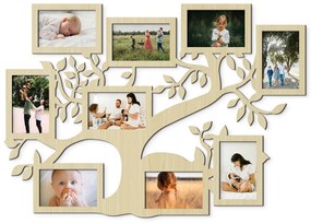 drevko Rodinný fotorámik Strom života Rozmer obrazu: 49,5 x 70 cm, Farba dekorácie: Čierna