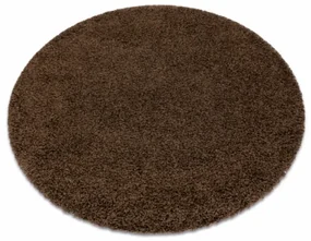 Koberec SOFFI kruh shaggy hnedý