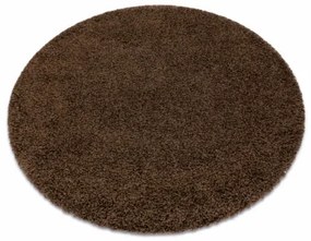 Koberec SOFFI kruh shaggy hnedý