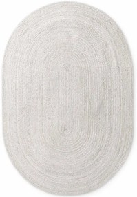 Koberec Hanse Home Jute Braided Rangpur biely ovál