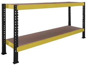 Trestles Nekonečný priemyselný regál 1400x2000x600, 2 police Farba: oranžová a modrá