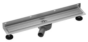 Sprchový žľab 74 x 10 cm, strieborný