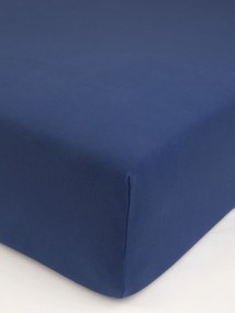 Jersey plachta s elastanom Deluxe 220 × 200 cm – tmavomodrá