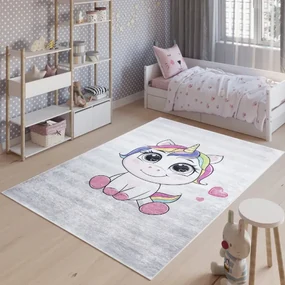 Detský koberec s motívom rozkošného jednorožca Šírka: 140 cm | Dĺžka: 200 cm