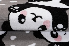 Detský koberec PINKY DE74A Panda sivý