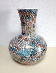 Váza TAO - modrá, 45 cm, ručná práca