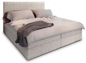 Čalúnená posteľ boxspring ISPIRA 140x200 cm krémová Matrac: Matrac Bonell pružinový