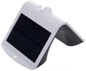 Exteriérové solárne nástenné LED svietidlo Butterfly, 1x LED 1,5w, biela, pohybový senzor