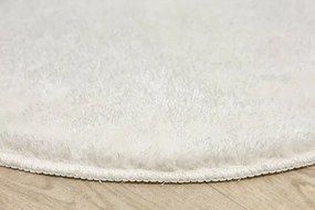 Kúpeľňový koberček Malmo biely, kruh