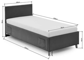 Ružová detská posteľ s úložným priestorom 90x200 cm Cool – Meise Möbel