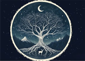 Obraz – Magický strom s jeleňom II. (70x50 cm)