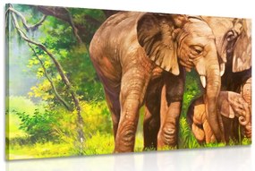 Obraz slonia rodinka Varianta: 90x60