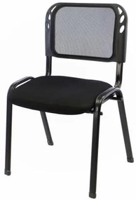 Stohovateľná kongresová stolička - čierna