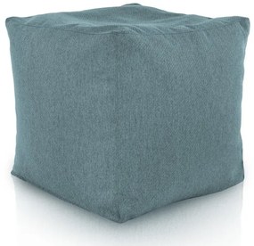 Taburetka melanž tyrkysová kocka Eco