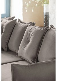 Svetlohnedá menčestrová rozkladacia rohová pohovka (ľavý roh/do "U") Lazy Lukka – Miuform