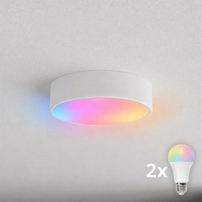 Brilagi - LED RGBW stmievateľné stropné svietidlo CLARE 2xE27/9W/230V Wi-Fi biela