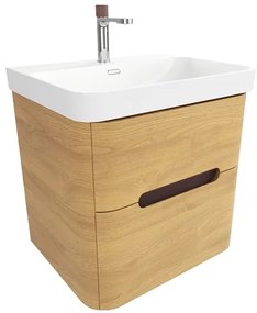 Kúpeľňová skrinka s umývadlom SAT Fusion 57,5x53x45 cm dub medový mat SATFUSION260DMUBA