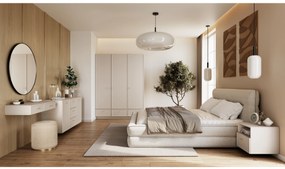 Závesná komoda Lorini 150 cm - kašmírová / zlaté úchytky T