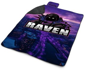 Sablio Plážová deka FORTNITE RAVEN Steampunk mesto: 200x140 cm