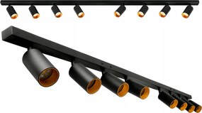 BERGE Stropné bodové svietidlo VIKI GOLD - 8xGU10 - čierne