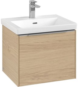 VILLEROY &amp; BOCH Subway 3.0 závesná skrinka pod umývadlo, 1 zásuvka, s LED osvetlením, 523 x 447,5 x 429 mm, Nordic Oak, C579L0VJ