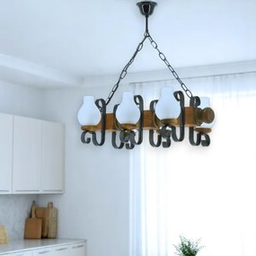 Brilagi - Luster na reťazi RUSTIC 6xE14/40W/230V buk