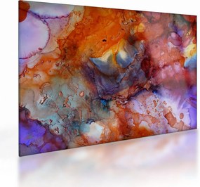 Sklenený obraz - Abstraktné atramentové umenie (70x50 cm)