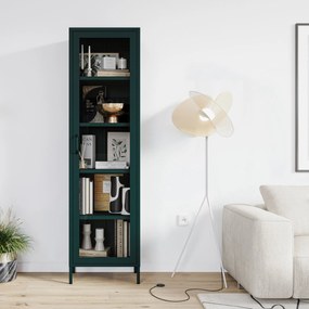 Vitrína LUIGI, 500 x 1800 x 350 mm, Modern: fľaškovo zelená